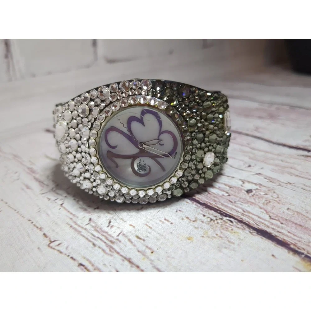 JIMMY CRYSTAL‎ New York Swarovski Quartz Women's Watch Sz. 6 1/2